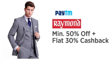 India Desire : Paytm Clothing Offer - Raymond Fashion Clothing At Flat 50% Off Price + Extra 30% Cashback